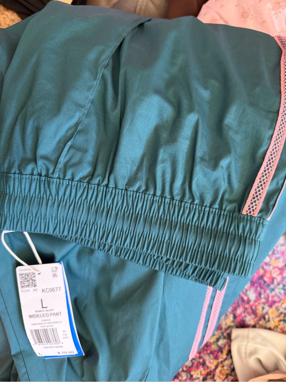 adidas SUMMER GLOW Wide-Leg Track Pants NWT SOLD OUT - Picture 6 of 7